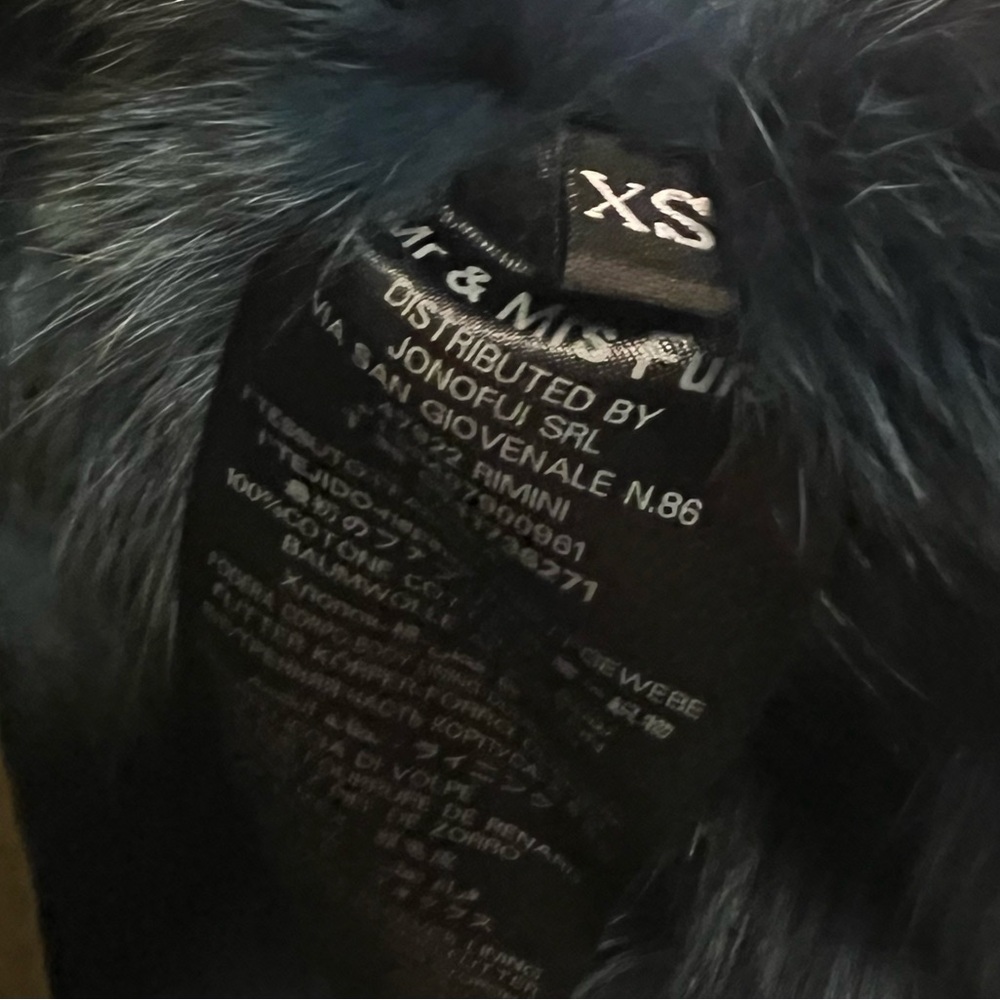 Mr & Mrs Italy Fur lined army parka blue fox raccoon trim coat khaki - Picture 11 of 16